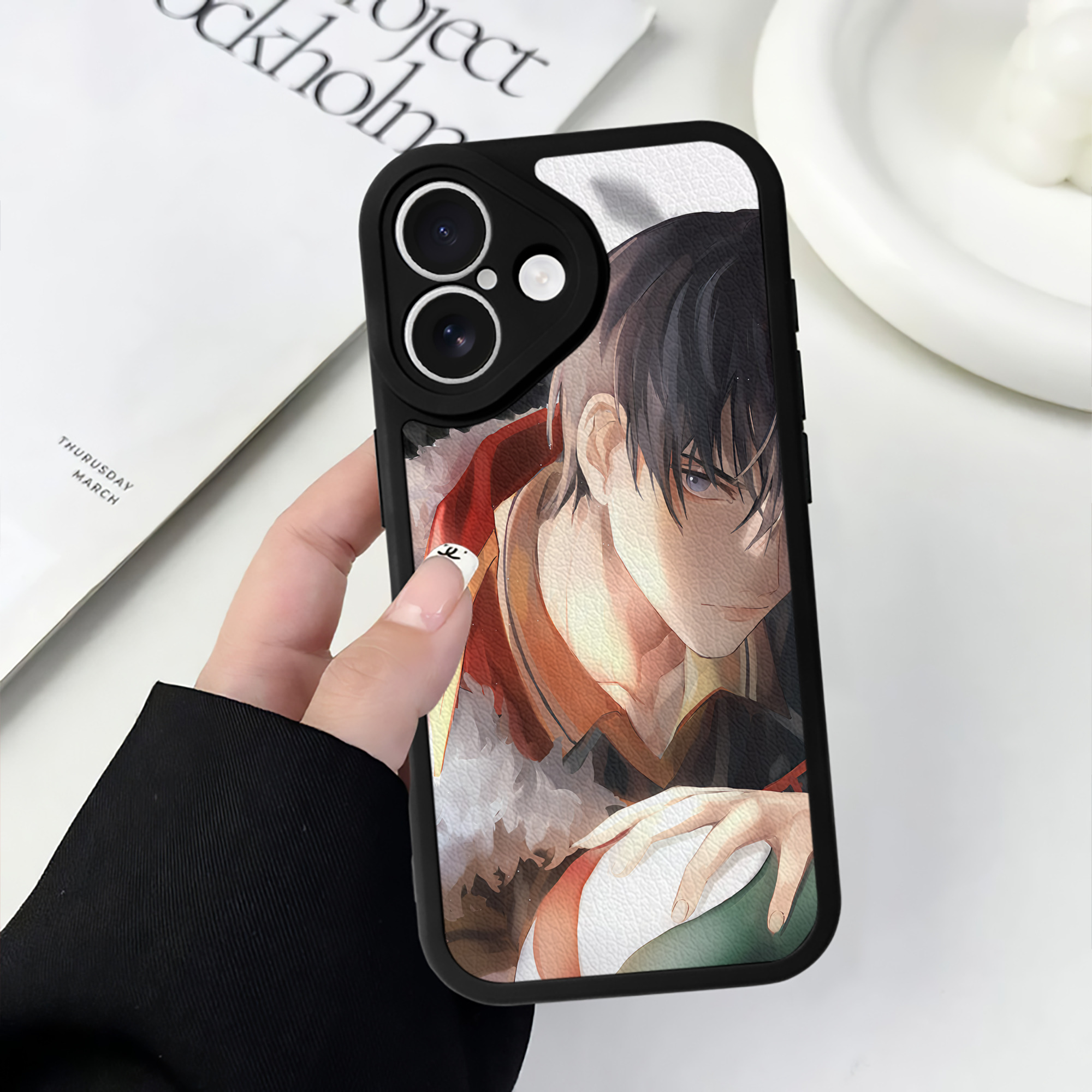 （画像用） ハイキュー!! Haikyu!! 【iPhone 16シリーズ対応】シリコンスマホケース（レザー調） 材質：シリコン